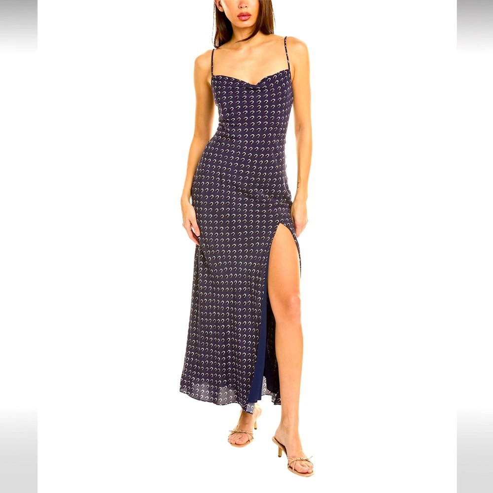 STAUd lace-up back maxi dress